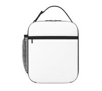 YYHWHJDE Portable Insulated Lunch Bag Solid Color White Prints Reusable Lunch Bag Durable for Men and Women Easy Carrying
