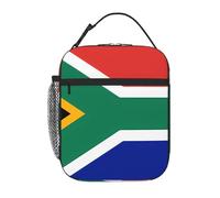 YYHWHJDE Portable Insulated Lunch Bag South Africa Flag Picture Reusable Lunch Bag Durable for Men and Women Easy Carrying