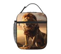 YYHWHJDE Portable Insulated Lunch Bag The Lion King Pattern Reusable Lunch Bag Durable for Men and Women Easy Carrying