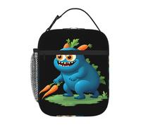 YYHWHJDE Portable Insulated Lunch Bag The Little Monster Pulling Carrots Picture Reusable Lunch Bag Durable for Men and Women Easy Carrying