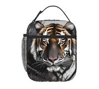 YYHWHJDE Portable Insulated Lunch Bag Tiger at Rest Prints Reusable Lunch Bag Durable for Men and Women Easy Carrying