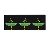 YYHWHJDE Praying Mantis On Lotus Leaf Pattern Extra Large Mouse Pad Strong Adhesion, Durable, Precise Locking Edge 12x31.5in