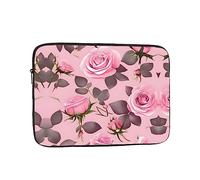 YYHWHJDE Pretty Pink Roses Prints Protective Shockproof Portable Laptop Sleeve Case 15 inch for Men and Women Business Travel, and Office Daily Use