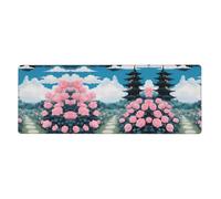 YYHWHJDE Pretty Rose Garden Prints Extra Large Mouse pad Mousepad 12x31.5in for Office Gaming Learning