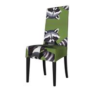 YYHWHJDE Protection cover for dining chair Cartoon Raccoon Pattern - Soft, Comfortable, Needed Stretchable for Most Armless Chair