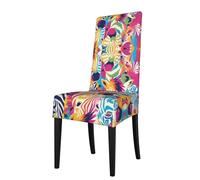 YYHWHJDE Protection cover for dining chair colorful rainbow zebra Pattern - Soft, Comfortable, Needed Stretchable for Most Armless Chair