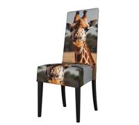 YYHWHJDE Protection cover for dining chair Cute giraffe Picture - Soft, Comfortable, Needed Stretchable for Most Armless Chair