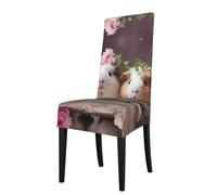 YYHWHJDE Protection cover for dining chair Cute guinea pigs Pattern - Soft, Comfortable, Needed Stretchable for Most Armless Chair