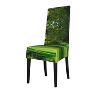 YYHWHJDE Protection cover for dining chair Golf Course Lawn Pattern - Soft, Comfortable, Needed Stretchable for Most Armless Chair