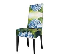 YYHWHJDE Protection cover for dining chair Hydrangea Watercolor Pattern - Soft, Comfortable, Needed Stretchable for Most Armless Chair