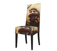 YYHWHJDE Protection cover for dining chair Little hedgehog on the tree Picture - Soft, Comfortable, Needed Stretchable for Most Armless Chair