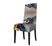 YYHWHJDE Protection cover for dining chair Nice Guitar Pattern - Soft, Comfortable, Needed Stretchable for Most Armless Chair