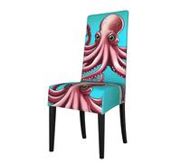 YYHWHJDE Protection cover for dining chair Octopus's Joy Pattern - Soft, Comfortable, Needed Stretchable for Most Armless Chair