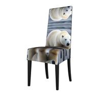 YYHWHJDE Protection cover for dining chair Polar bear Pattern - Soft, Comfortable, Needed Stretchable for Most Armless Chair