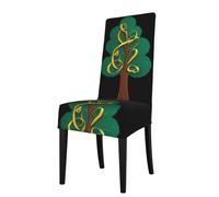 YYHWHJDE Protection cover for dining chair Ribbons on the tree Pattern - Soft, Comfortable, Needed Stretchable for Most Armless Chair