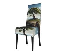 YYHWHJDE Protection cover for dining chair Small tree on the mountain Pattern - Soft, Comfortable, Needed Stretchable for Most Armless Chair
