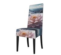 YYHWHJDE Protection cover for dining chair Snow lotus on the snow mountain Pattern - Soft, Comfortable, Needed Stretchable for Most Armless Chair