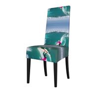 YYHWHJDE Protection cover for dining chair Surfer People Pattern - Soft, Comfortable, Needed Stretchable for Most Armless Chair