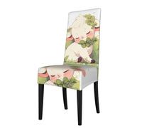 YYHWHJDE Protection cover for dining chair The shy little sheep Prints - Soft, Comfortable, Needed Stretchable for Most Armless Chair
