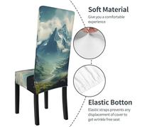 YYHWHJDE Protection cover for dining chair The stretching Alps Prints - Soft, Comfortable, Needed Stretchable for Most Armless Chair