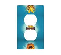 YYHWHJDE Psych Pineapple Quote Pattern Double Socket Wall Panel Decorative is Durable and Suitable for Socket Light Switch Accessories 4.5x2.76in