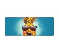 YYHWHJDE Psych Pineapple Quote Picture Extra Large Mouse Pad, Computer Office Anti Slip Gaming Keyboard Thickened Version 12x31.5in