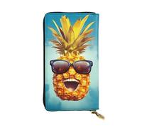 YYHWHJDE Psych Pineapple Quote Printing Quality Leather Long Clutch Wallet Designed for Fashion Girls and Women Stylish 7.48 x 4.13 in