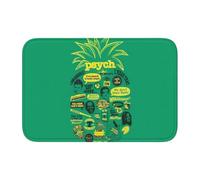 YYHWHJDE Psych pineapple quote Prints Hem Mat 40x60 - Well-crafted Bath Throw Rug for Spa-Like Bathroom & Guest Suite