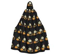 YYHWHJDE Pumpkin Ghost in the Pumpkin Printing Halloween Adult Hooded Cloak for Parties and Costume Events