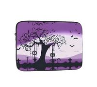 YYHWHJDE Purple Black Goth Spooky Prints Protective Shockproof Portable Laptop Sleeve Case 15 inch for Men and Women Business Travel, and Office Daily Use