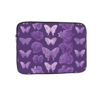YYHWHJDE Purple Butterflies Prints Protective Shockproof Portable Laptop Sleeve Case 17 inch for Men and Women Business Travel, and Office Daily Use