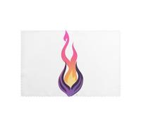 YYHWHJDE Purple Flame Prints Placemats Set of 6 12x18in - Elevate Every Meal with Durable & Customizable Table Layers