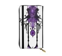 YYHWHJDE Purple Gothic Ghost Printing Quality Leather Long Clutch Wallet Designed for Fashion Girls and Women Stylish 7.48 x 4.13 in