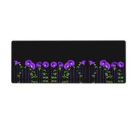 YYHWHJDE Purple Morning Glory in The Fence Prints Extra Large Mouse pad Mousepad 12x31.5in for Office Gaming Learning