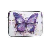YYHWHJDE Purple Oil Painting Butterfly Prints Protective Shockproof Portable Laptop Sleeve Case 13 inch for Men and Women Business Travel, and Office Daily Use