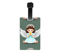 YYHWHJDE PVC Luggage Tag with Detachable Wristband for Travel | Durable Business Card Size for Luggage, Backpack, Gym Bag, Suitcase Cute little angel Printing