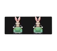 YYHWHJDE Rabbit Riding A Car Picture Extra Large Mouse Pad, Computer Office Anti Slip Gaming Keyboard Thickened Version 12x31.5in