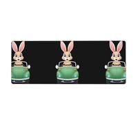 YYHWHJDE Rabbit Riding a car Prints Extra Large Mouse pad Mousepad Computer Office Gaming Keyboard Thickened Version 12x31.5in