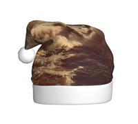 YYHWHJDE Raging Floods Prints Christmas Hat for Adult for men and women clothing headband for festive occasions