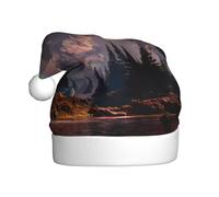 YYHWHJDE Rainbow behind the mountains Prints Christmas Hat for Adult for men and women clothing headband for festive occasions