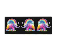 YYHWHJDE Rainbow Bubble Elephant Prints Extra Large Mouse pad Mousepad 12x31.5in for Office Gaming Learning