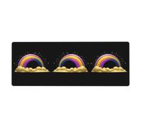 YYHWHJDE Rainbow Butterfly Bridge Prints Extra Large Mouse pad Mousepad 12x31.5in for Office Gaming Learning