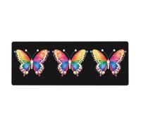 YYHWHJDE Rainbow Butterfly Pearls Prints Extra Large Mouse pad Mousepad 12x31.5in for Office Gaming Learning