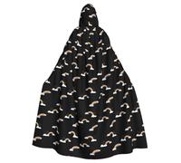 YYHWHJDE Rainbow by the white clouds Printing Halloween Adult Hooded Cloak for Parties and Costume Events