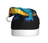 YYHWHJDE Rainbow colored dragon Pattern Christmas Hat for Adult Soft and Fluffy, Ideal for Long-Term Use