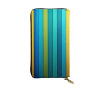 YYHWHJDE Rainbow Colored Striped Picture Quality Leather Long Clutch Wallet Designed for Fashion Girls and Women Stylish 7.48 x 4.13 in