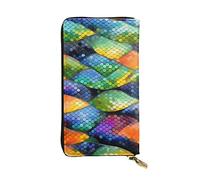 YYHWHJDE Rainbow Fish Scale Printing Quality Leather Long Clutch Wallet Designed for Fashion Girls and Women Stylish 7.48 x 4.13 in
