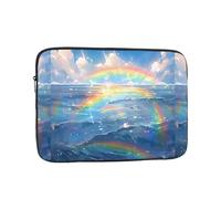 YYHWHJDE Rainbow on The Water Prints Protective Shockproof Portable Laptop Sleeve Case 15 inch for Men and Women Business Travel, and Office Daily Use