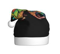 YYHWHJDE Rainbow pangolin Printing Christmas Hat Durable for Adult for Halloween, Christmas, New Year