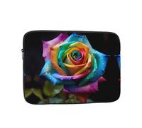 YYHWHJDE Rainbow Rose Printing Portable Laptop Sleeve Case 10 inch Shockproof Bag for Men and Women Business Travel, and Office Daily Use